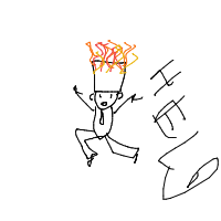 chef on fire drawing by guest-2od0n1zyd in Artbitrator