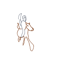 knight riding a horse drawing by guest-y7ko3fmml in Artbitrator