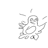 excited penguin drawing by lucov in Artbitrator