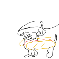 dog in costume drawing by lucov in Artbitrator