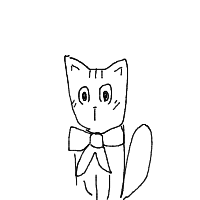 cat with tie drawing by johannaclydeeeee in Artbitrator