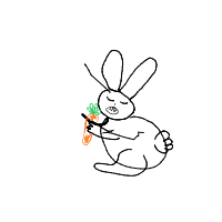 rabbit eating carrot drawing by applejuice in Artbitrator