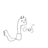 giraffe with scarf drawing by johannaclydeeeee in Artbitrator