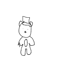 bear with a hat drawing by guest-9h7rixqpg in Artbitrator