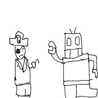 pirate vs robot drawing by guest-fcrrgjt97 in Artbitrator