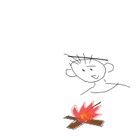 caveman discovering fire drawing by 135_45ghdhf in Artbitrator