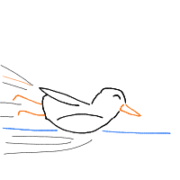 penguin sliding drawing by yayu10 in Artbitrator
