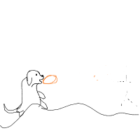 dog catching frisbee drawing by guest-834huujd5 in Artbitrator