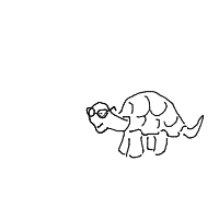 turtle with glasses drawing by driesr in Artbitrator