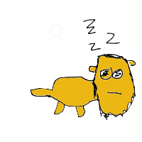 sleeping lion drawing by notpeter in Artbitrator