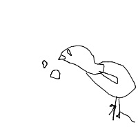 seagull stealing chips drawing by guest-qd0kye1z2 in Artbitrator