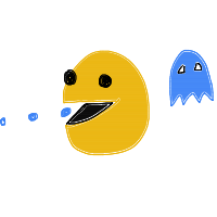 pac-man drawing by guest-lpjejb59a in Artbitrator