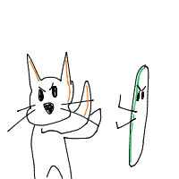 cat vs cucumber drawing by guest-m1hns8dmm in Artbitrator