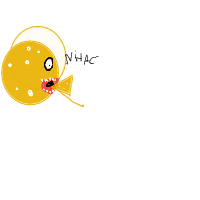 moon eating cheese drawing by ronan in Artbitrator