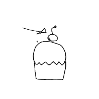 cupcake with cherry drawing by guest-h3dyvxbtb in Artbitrator