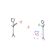 throwing water balloon drawing by blakemorgannn in Artbitrator