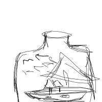 ship in bottle drawing by guest-513216xtc in Artbitrator