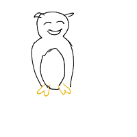 excited penguin drawing by guest-fgopkvplc in Artbitrator