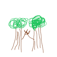 tree giving high five drawing by guest-rme6b404i in Artbitrator