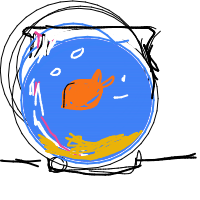 fish in bowl drawing by shunmackermann in Artbitrator