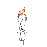 chef on fire drawing by guest-durtcpnfg in Artbitrator