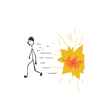 walking away from explosion drawing by guest-9h7hylhtd in Artbitrator