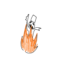 chef on fire drawing by guest-831nm3j4x in Artbitrator