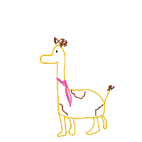 giraffe with scarf drawing by mlodanatalia in Artbitrator