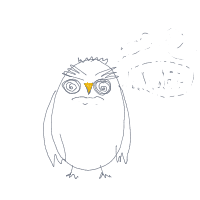confused owl drawing by guest-o84z2plt4 in Artbitrator