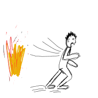 walking away from explosion drawing by guest-m6ocyv8e3 in Artbitrator
