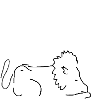 sleeping lion drawing by aceacentic in Artbitrator