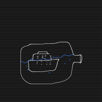 ship in bottle drawing by aceacentic in Artbitrator