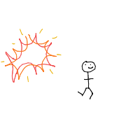 walking away from explosion drawing by guest-5vqcjvghf in Artbitrator