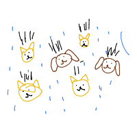 raining cats and dogs drawing by guest-5vqcjvghf in Artbitrator