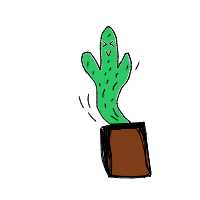 dancing cactus drawing by insane in Artbitrator