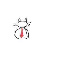 cat with tie drawing by guest-ydrfeyibd in Artbitrator