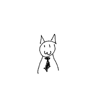 cat with tie drawing by guest-mow6gg28b in Artbitrator