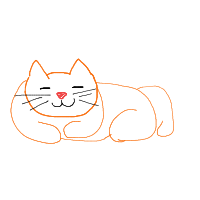 sleeping cat drawing by dantasrenato in Artbitrator