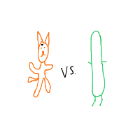 cat vs cucumber drawing by guest-mkv9u9a1d in Artbitrator