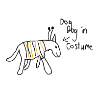dog in costume drawing by guest-mkv9u9a1d in Artbitrator