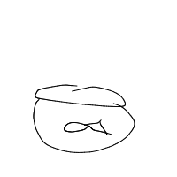 fish in bowl drawing by loco in Artbitrator