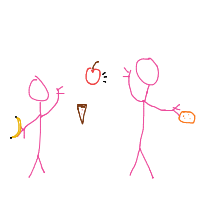 food fight drawing by guest-hr2h87zec in Artbitrator