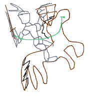 knight riding a horse drawing by guest-msu65ioox in Artbitrator