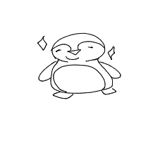 excited penguin drawing by chriscross in Artbitrator