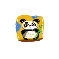 panda eating bamboo drawing by angelica in Artbitrator