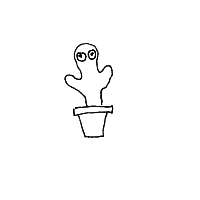 dancing cactus drawing by stinkydog in Artbitrator