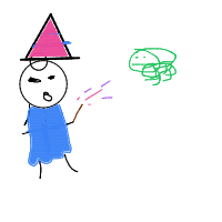 wizard casting spell drawing by bradilinipanini in Artbitrator