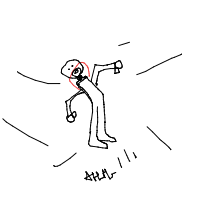 person falling over drawing by guest-ley3q3t43 in Artbitrator