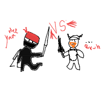 ninja vs viking drawing by guest-ley3q3t43 in Artbitrator