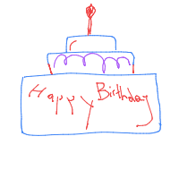 birthday cake drawing by guest-n4g4rynf4 in Artbitrator